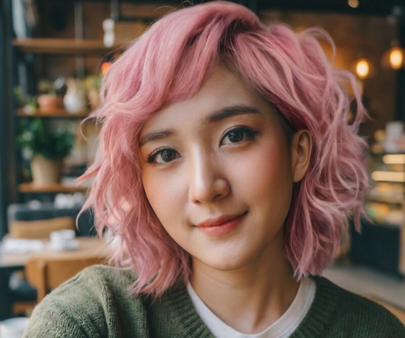 Virtual hair try-on result